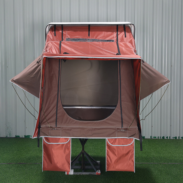 Waterproof Rooftop Camping Tent 2-3 People Abrasion Resistant Canvas PU Layer