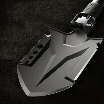 83cm Multifunctional Outdoor Shovel , Multi Purpose Folding Shovel Ultimate Survival Tool