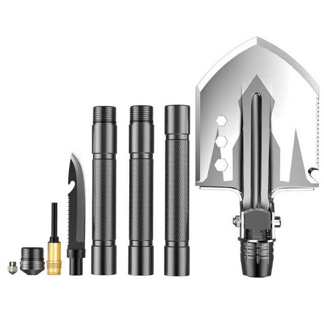 Square Multifunctional Outdoor Shovel Manganese Steel Aluminum Alloy