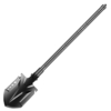 Black Folding Multifunction Camping Shovel 8in Aluminum Alloy Straight Handle
