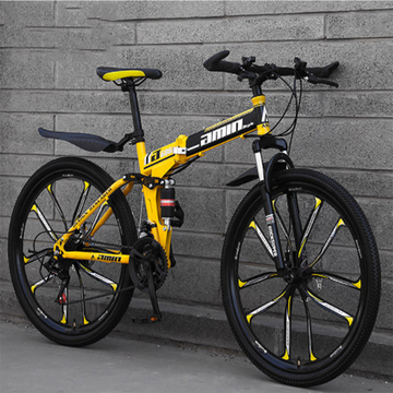 Disc Brake 26" Aluminum Folding Mountain Bike High Carbon Steel
