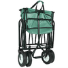Polyester Solid Four Wheel Foldable Garden Trolley Collapsible Lounge Wagon