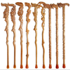Animal Head Handmade Wooden Walking Sticks 90cm Custom Sizes